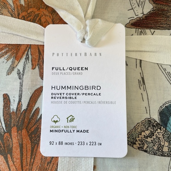 Pottery Barn Bedding Pottery Barn Hummingbird Duvet Cover New